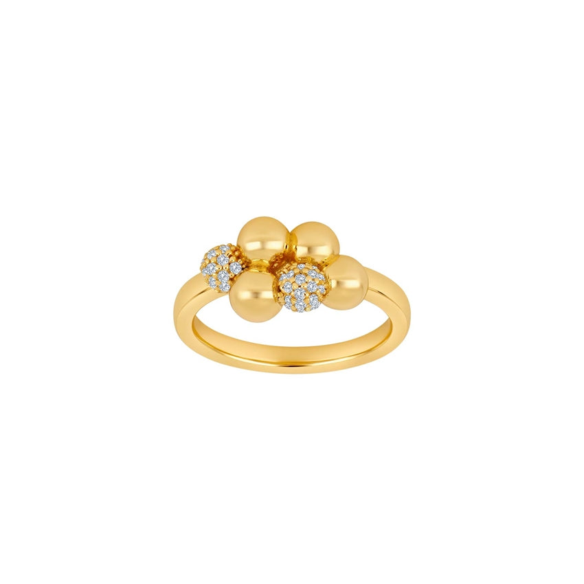 Olinanor ring i 18 karat forgyldt sølv med zirkonia fra JoanliNor